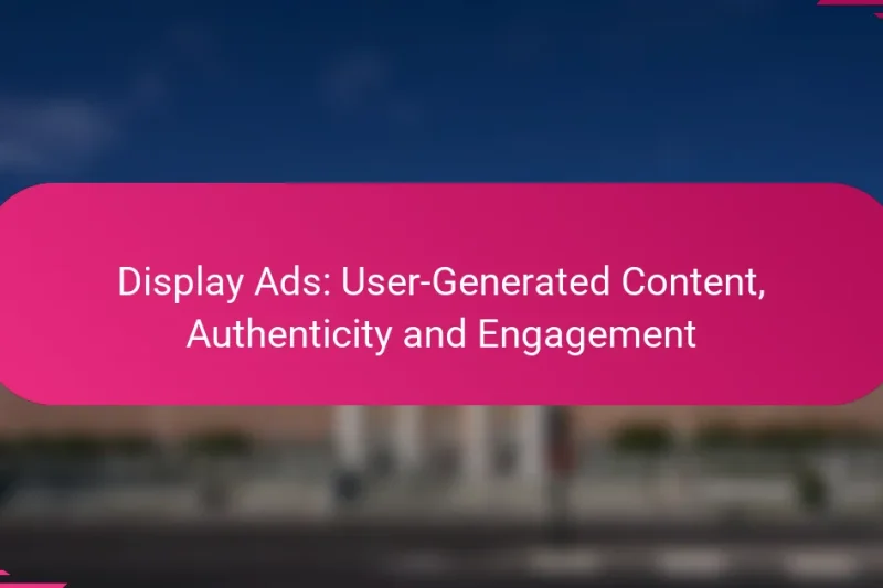 Annonces Display : Contenu Généré par les Utilisateurs, Authenticité et Engagement