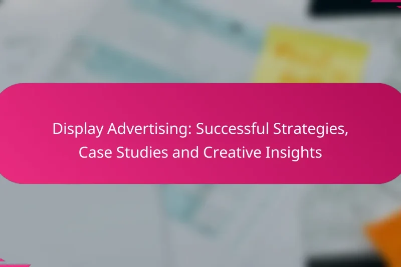 Publicité Display : Stratégies Réussies, Études de Cas et Perspectives Créatives