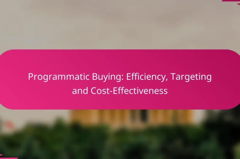 Achat Programmatique : Efficacité, Ciblage et Rentabilité